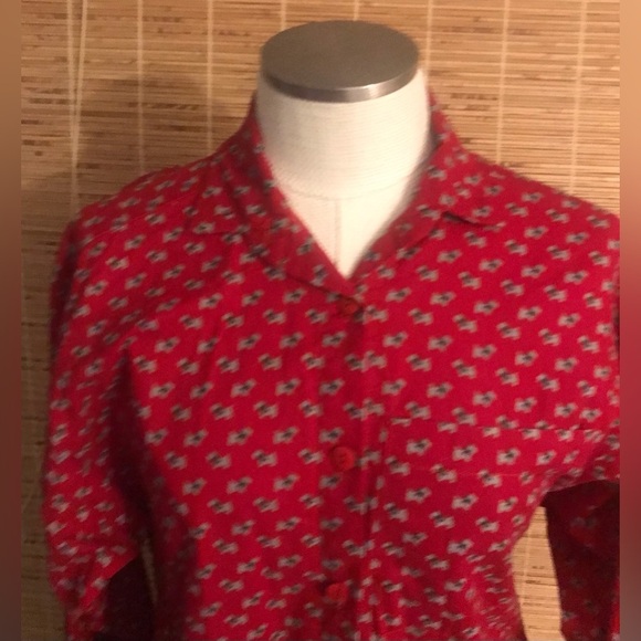 Vintage 90’s Steel Wool Scotty Dog with Bow 3/4 Wide Sleeve Size 6 - Picture 7 of 10